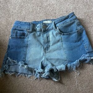 Altard State Womens Cut-off Jean Shorts Size 27 Two Tone Stretch Festival Summer